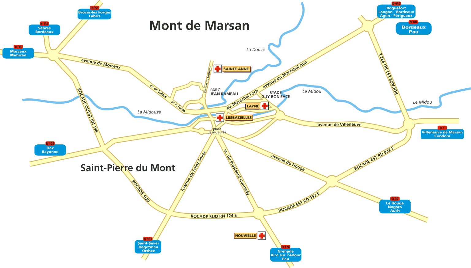 plan de mont de marsan